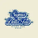 Sigma Delta Tau Whimsical Script Slope Day Tank