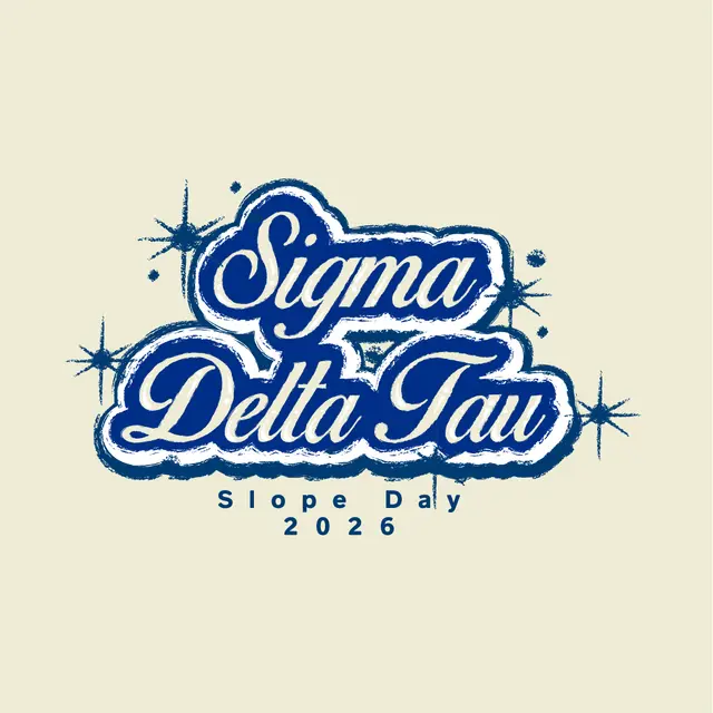 Sigma Delta Tau Whimsical Script Slope Day Tank