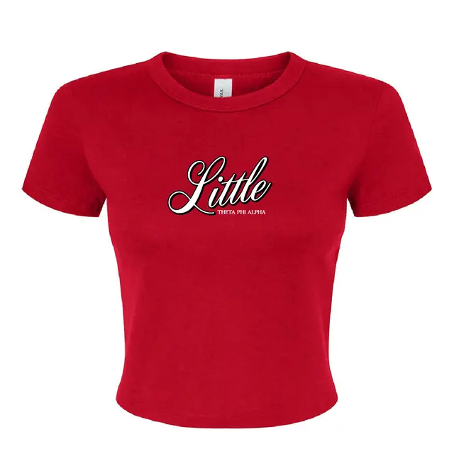 Theta Phi Alpha Script Text Big Little Reveal Shirt 2