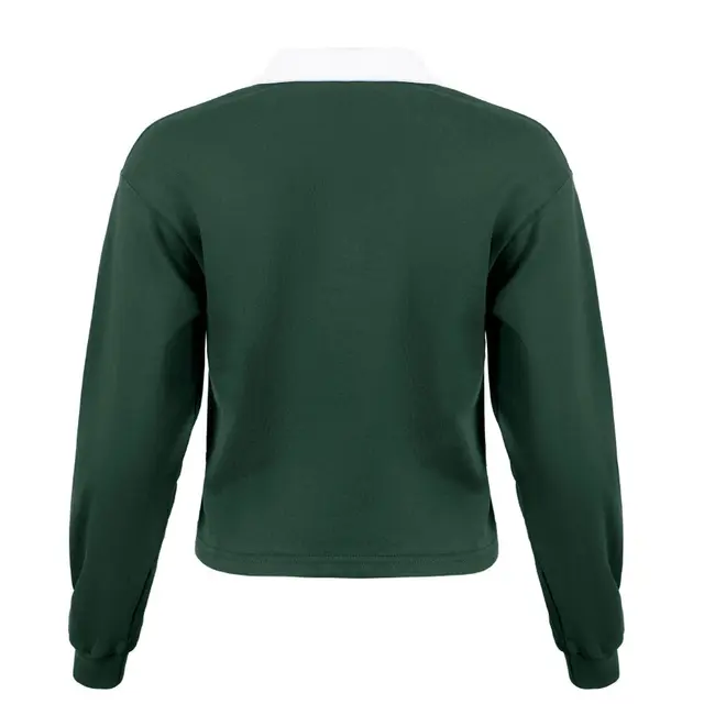 Fresh Prints Cropped Rugby Tee fp39 Moss  Back