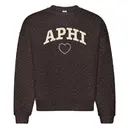 Alpha Phi Bold Lettering with Heart PR Crewneck 2
