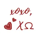 Chi Omega XOXO Red Hearts PR Athleisure