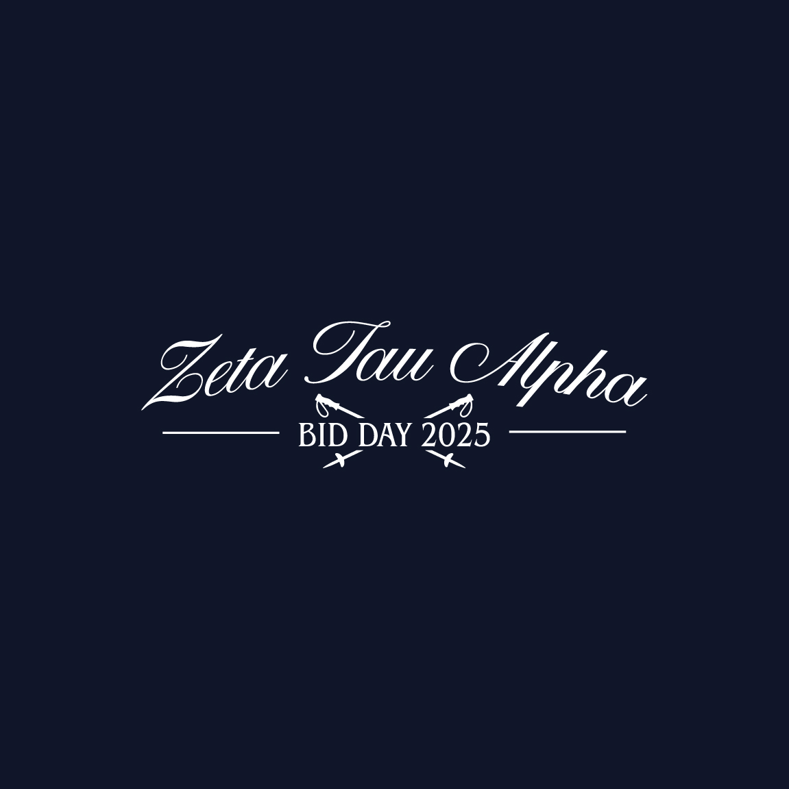 Zeta Tau Alpha Script Logo Bid Day Shirt | Fresh Prints