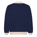 Fresh Prints FP123 Denver Heavyweight Color Block Mock Neck Navy Buttermilk mto Back