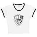 Phi Mu Retro Woman Phone Call Heart Bid Day Shirt 2