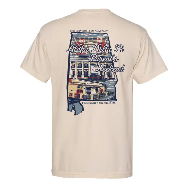 Alpha Delta Pi University of Alabama Campus Parent's Weekend Shirt 2
