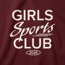 Girls Sports Club Curved Text Classic Sweater PR
