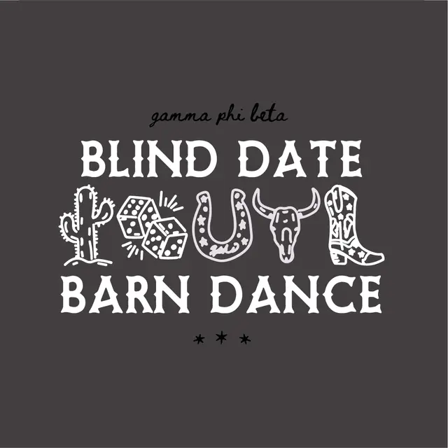 Gamma Phi Beta Western Icons Blind Date Crewneck