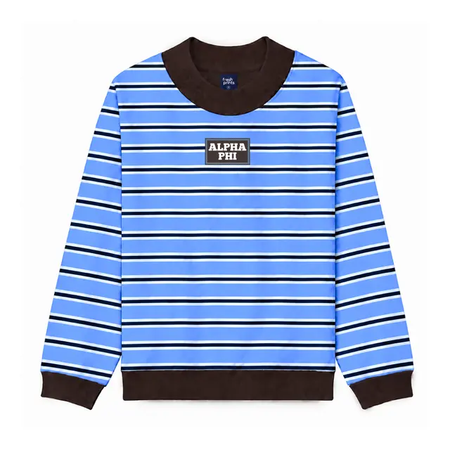 Alpha Phi Striped Tag PR Sweater 2