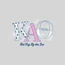 Kappa Alpha Theta Sea Patterned Text with Doodle Bid Day Sweater