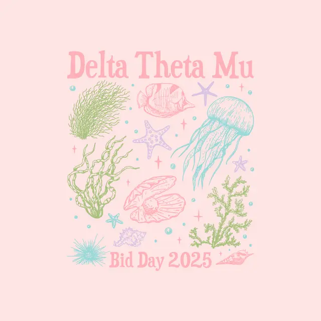 Delta Theta Mu Oceanic Pastels Bid Day Shirt 2