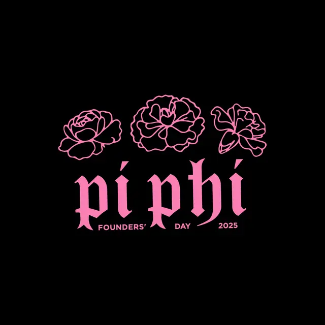Pi Beta Phi Pink Floral Graphic Founder's Day Tank