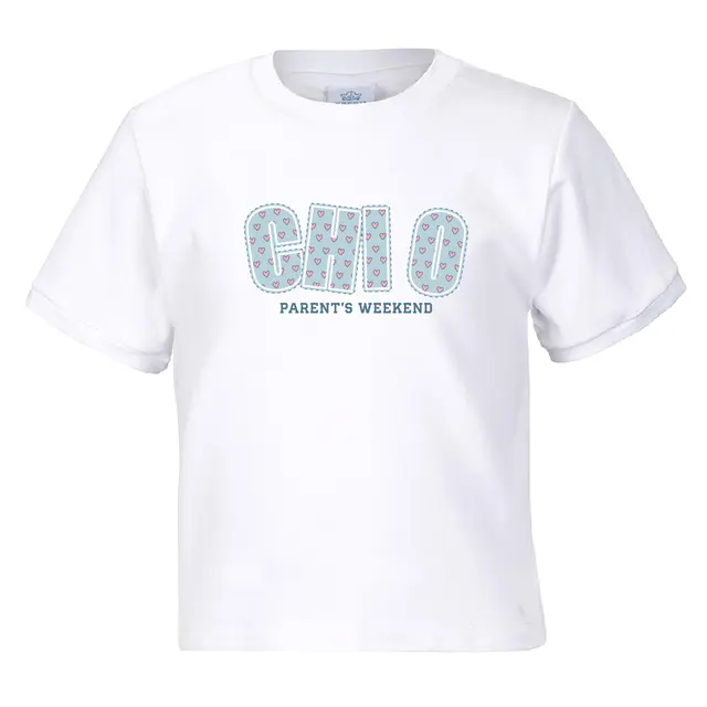 Chi Omega Cute Heart Pattern Parent's Weekend Shirt 2
