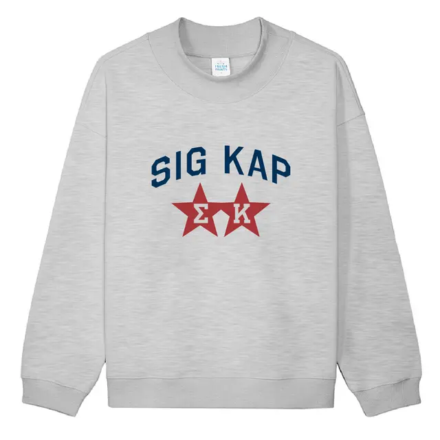 Sigma Kappa Bold Text Star PR Crewneck 2