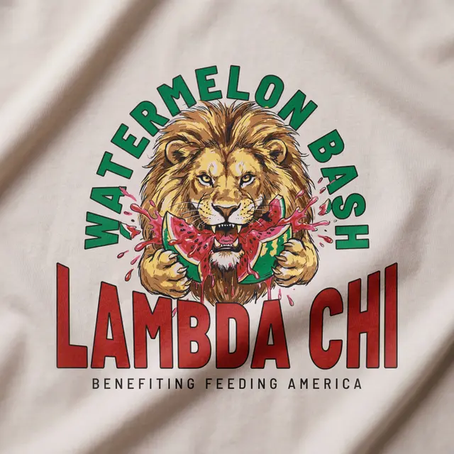 Lambda Chi Alpha Fierce Lion Watermelon Bash Shirt