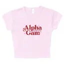 Alpha Gamma Delta Bow and Heart Big Little Reveal Shirt 2