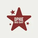 Delta Phi Epsilon Big Star Text Bid Day Shirt
