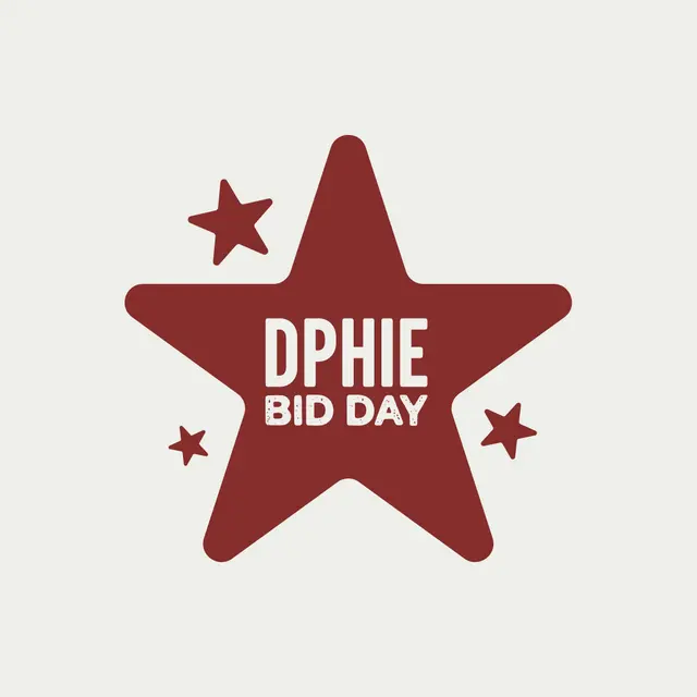 Delta Phi Epsilon Big Star Text Bid Day Shirt