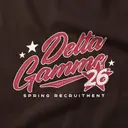 Delta Gamma Retro Script Stars Rush Shirt