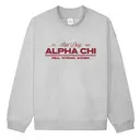 Alpha Chi Omega Bold Serif Text Bid Day Crewneck 2