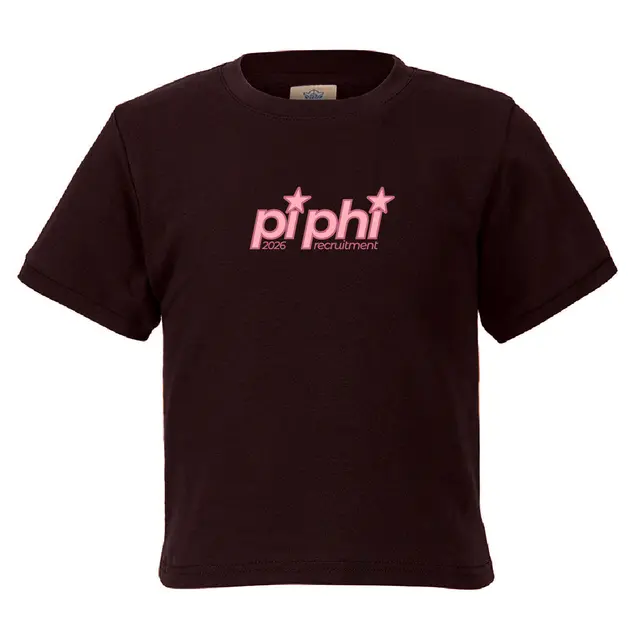 Pi Beta Phi Pink Star Text Recruitment Shirt 2