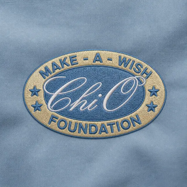 Chi Omega Oval Badge Philanthropy Sweater