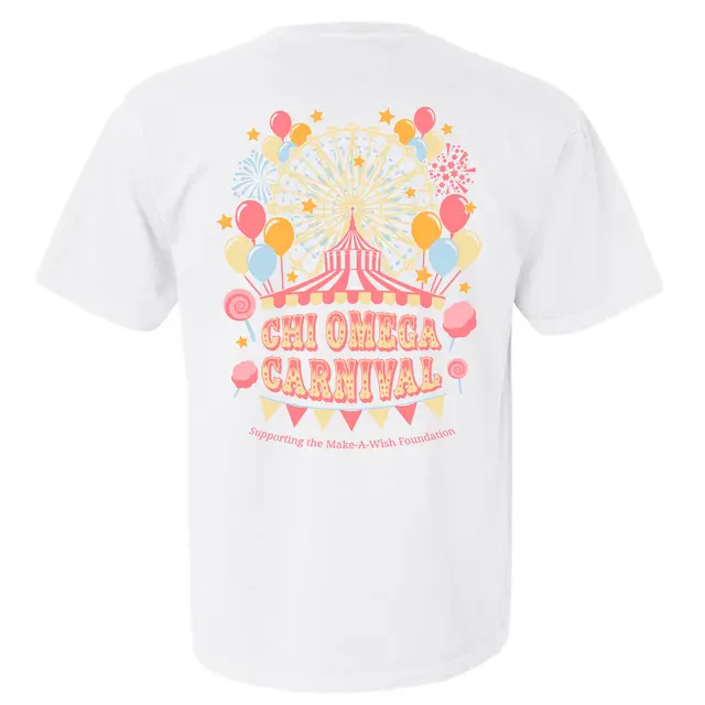 Ferris Wheel and Balloons Chi Omega Philanthropy Shirt 2