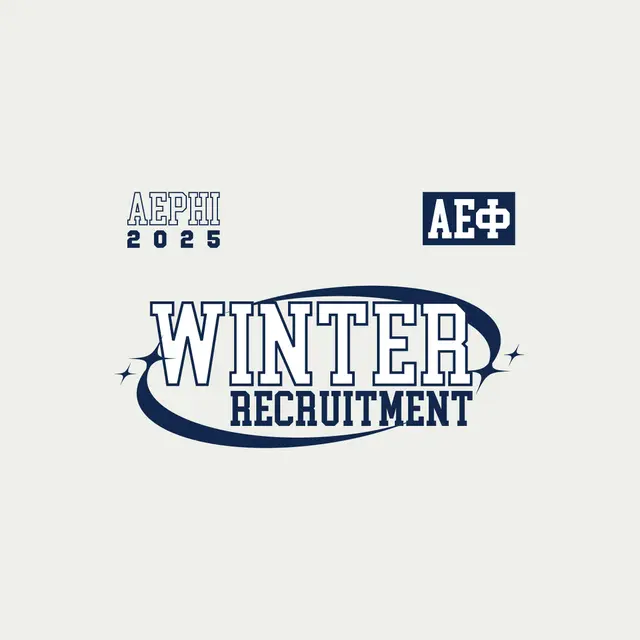 Alpha Epsilon Phi Bold Texts Winter Recruitment Shirt