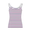 Fresh Prints  Bailey Layered Tank Cream Blue Red Stripes mto Front