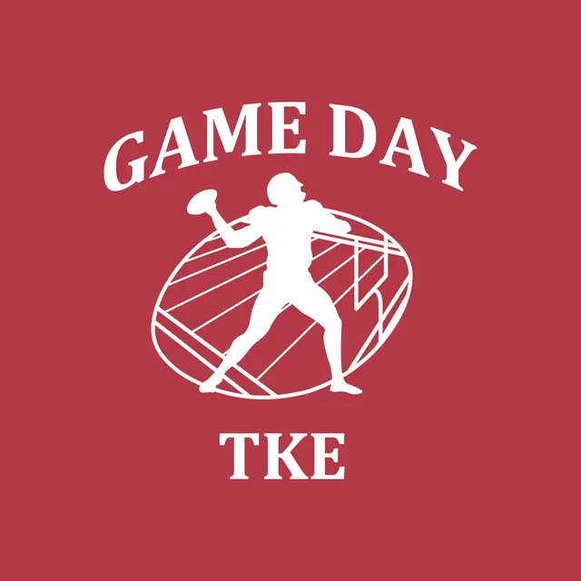 Tau Kappa Epsilon Bold Football Silhouette Game Day Shirt