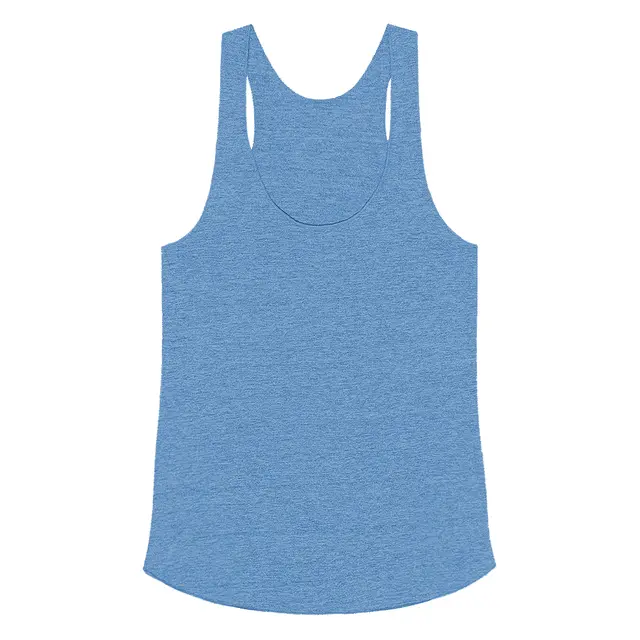 Los Angeles Apparel Tri Blend Racerback Tank 3.7oz tr3008 Athletic Blue Front