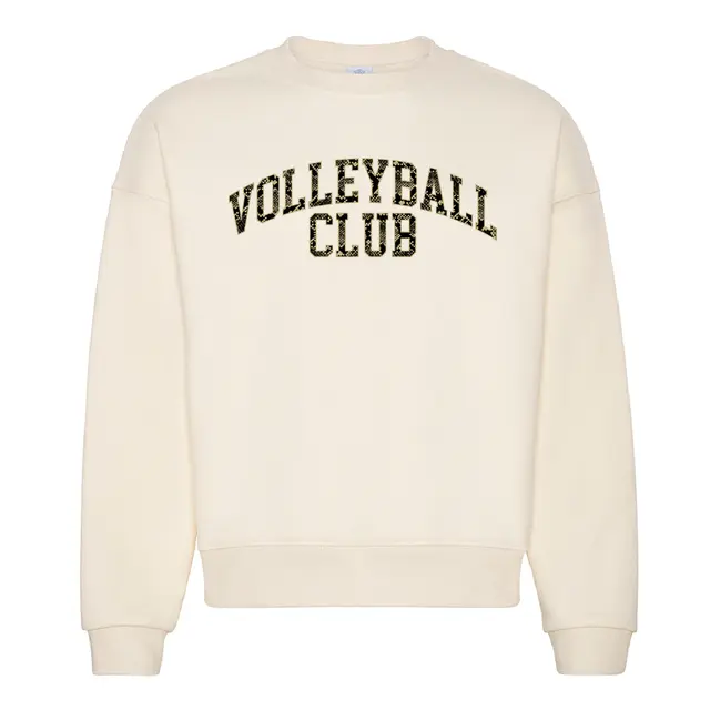 Volleyball Club Leopard Print Arch Text PR Crewneck 2
