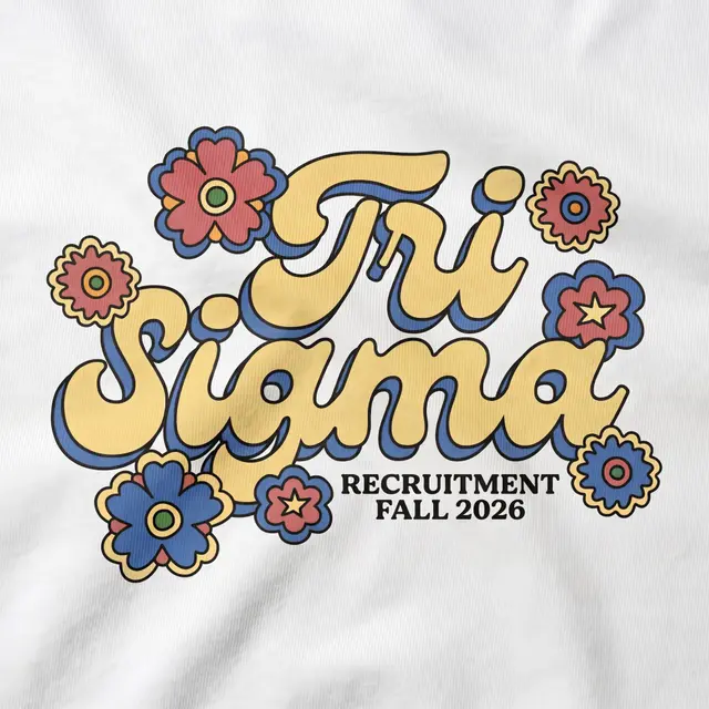 Sigma Sigma Sigma Retro Floral Rush Shirt