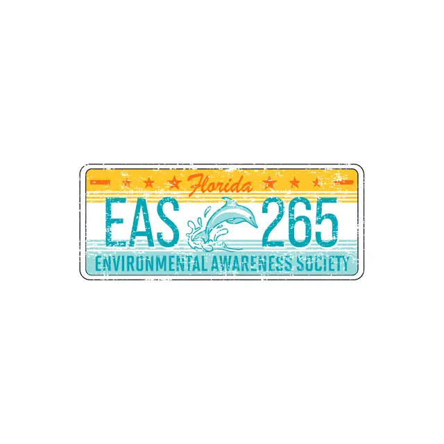 Environmental Awareness Society License Plate Dolphin PR Crewneck