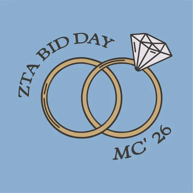 Zeta Tau Alpha Interlocking Rings and Diamond Rush Tank