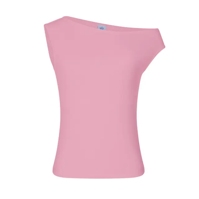Off Shoulder Tank Light Pink Front