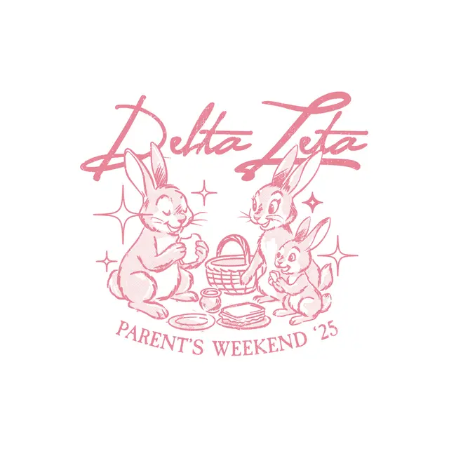 Delta Zeta Picnic Bunnies Parent's Weekend Tank