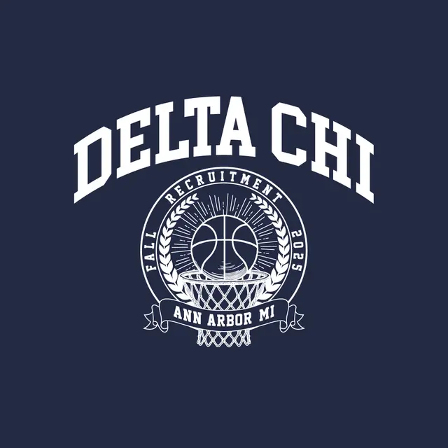 Delta Chi Basketball Graphic Rush & Bid Hoodie