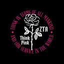 Zeta Tau Alpha Pink Rose Circle Philanthropy Shirt