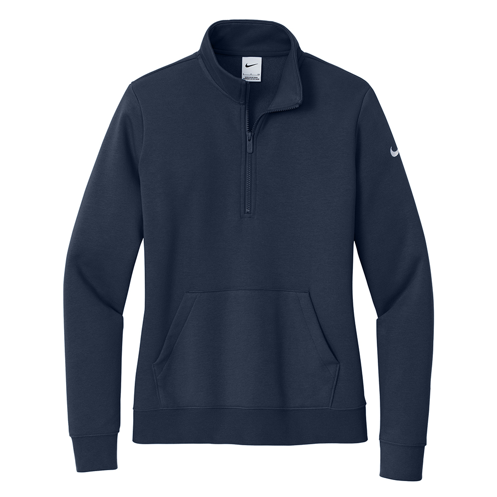 Nike Women's Club Fleece Sleeve Swoosh 1/2-Zip | Fresh Prints