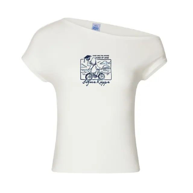 Sigma Kappa Biking into Sunset Graduation Shirt 2