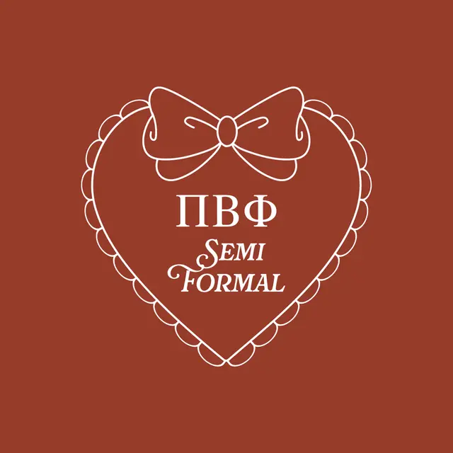 Pi Beta Phi Bow Heart Semi Formal Tank