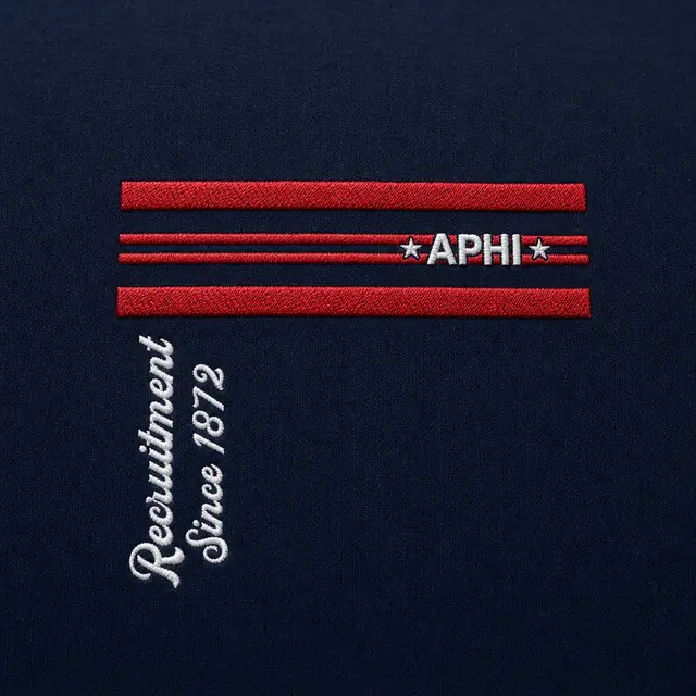 Alpha Phi Striped Text Rush Tank