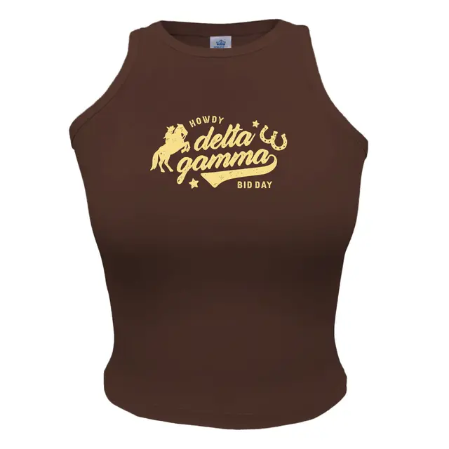 Delta Gamma Cowboy Graphic Rush Tanks 2