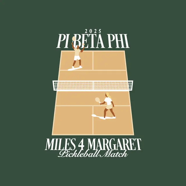 Pi Beta Phi Pickleball Court Philanthropy Hoodie
