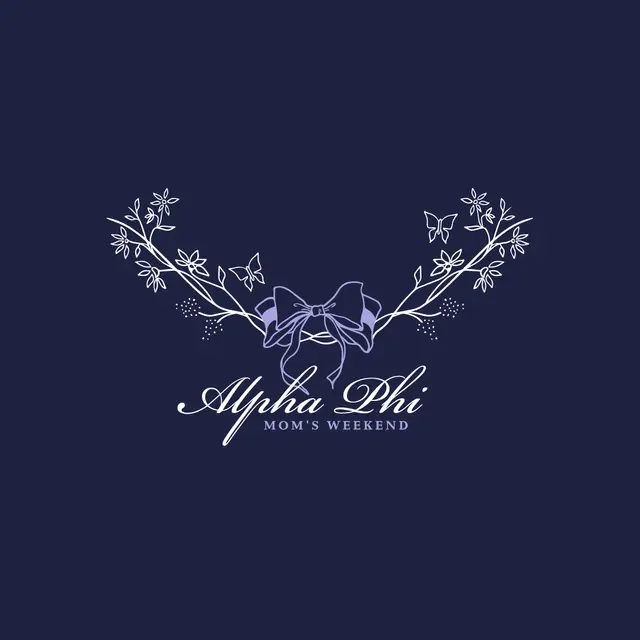 Alpha Phi Elegant Bow and Floral Parents Weekend Shirt