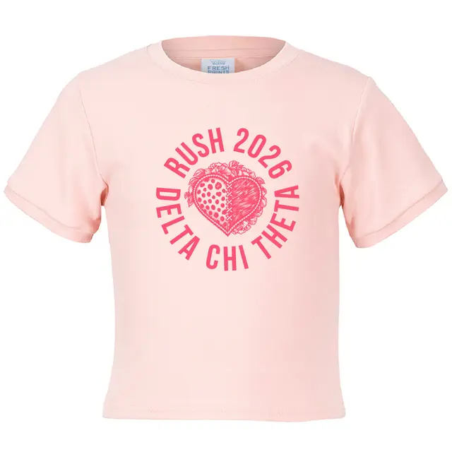 Delta Chi Theta Floral Heart Rush Shirt 2
