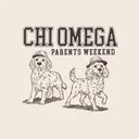 Chi Omega Dogs Sketch Parents Weekend Crewneck