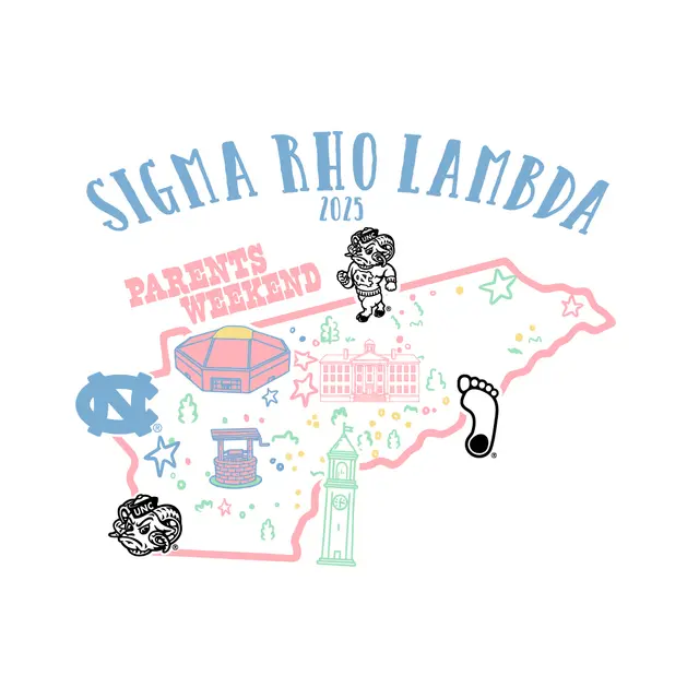 Sigma Rho Lambda Pastel Map Parents Weekend Shirt