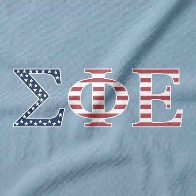 Sigma Phi Epsilon Patriotic Lettering PR Crewneck